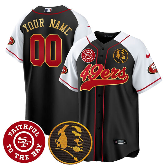 Camisa NFL Faithful & John Madden Patch Baseball Gold Trim Jersey