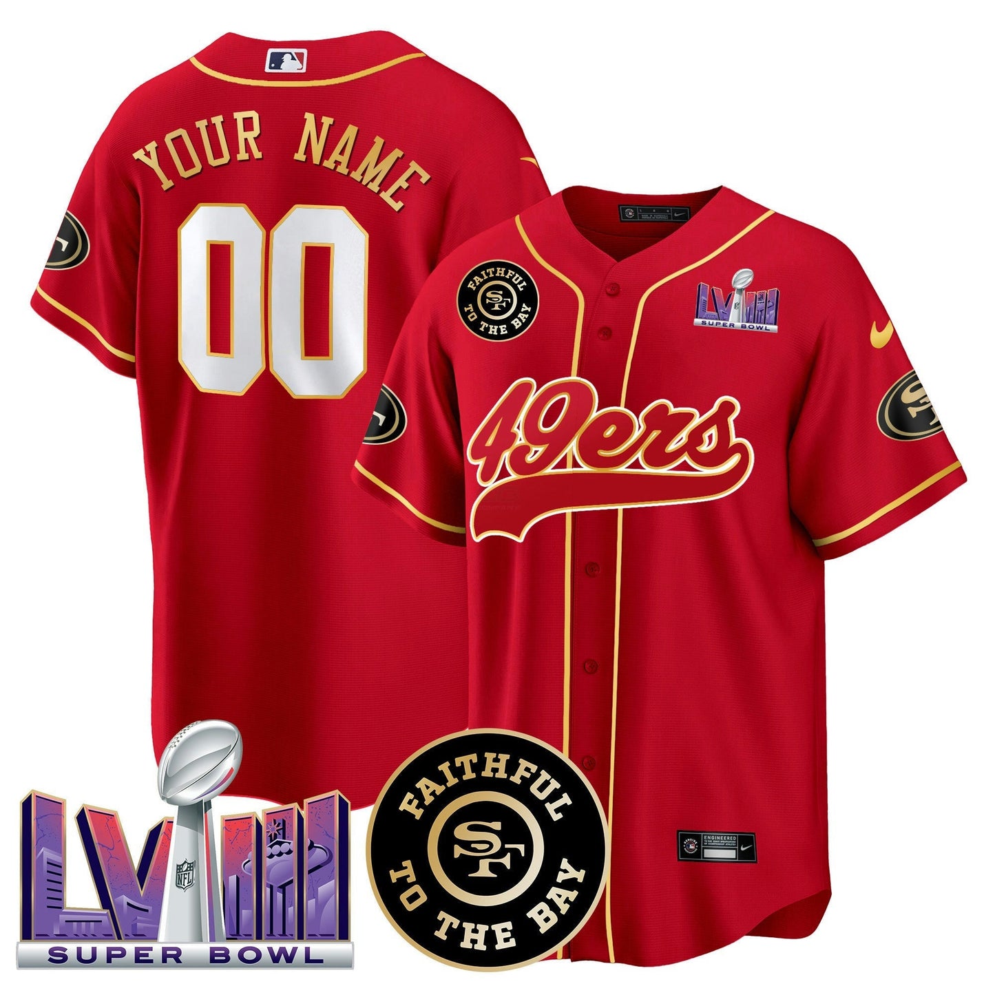 Camisa NFL Faithful & Super Bowl LVIII Patch Jersey