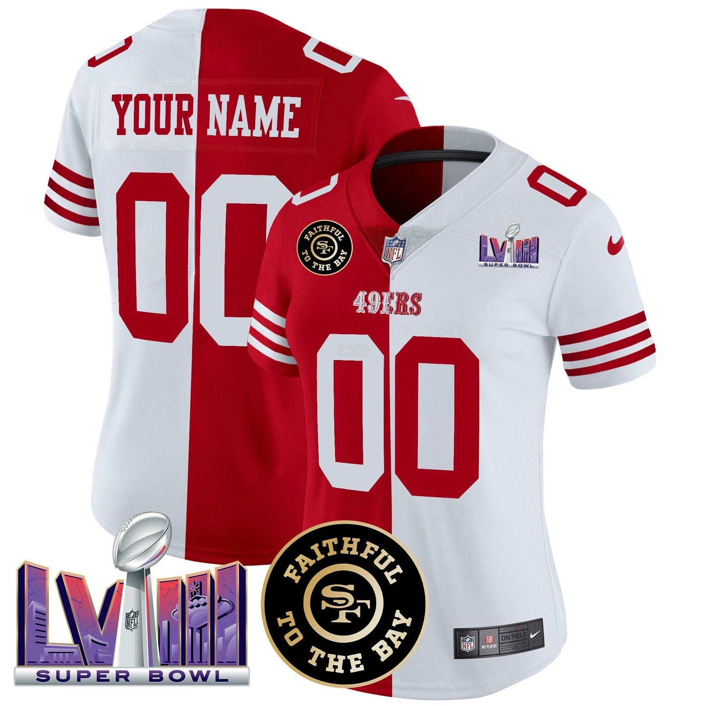 Camisa NFL Faithful & Super Bowl LVIII Patch Vapor Jersey V2