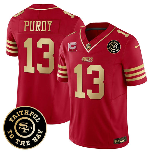 Camisa NFL Faithful To The Bay Patch Escarlate Dourada Vapor Limited Jersey