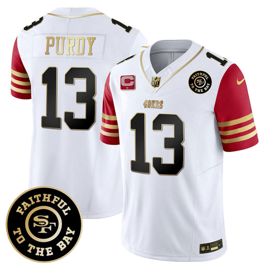 Camisa NFL Faithful To The Bay Patch Escarlate Sleeves Vapor Limited Jersey