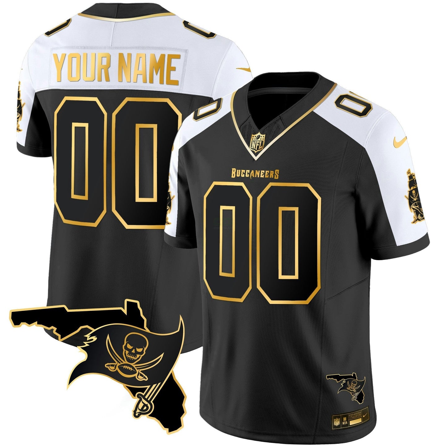 Camisa NFL Florida Patch Vapor Dourada Jersey
