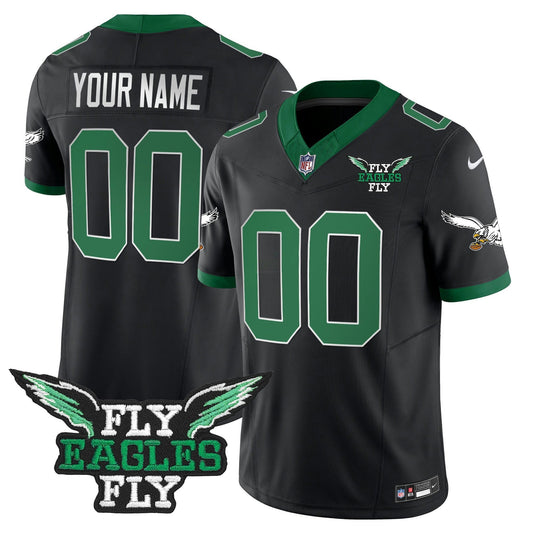 Camisa NFL Fly Fly Patch Throwback Kelly Green Vapor Jersey