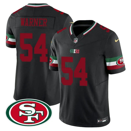 Camisa NFL Fred Warner San Francisco Mexico Black Jersey - Fred Warner