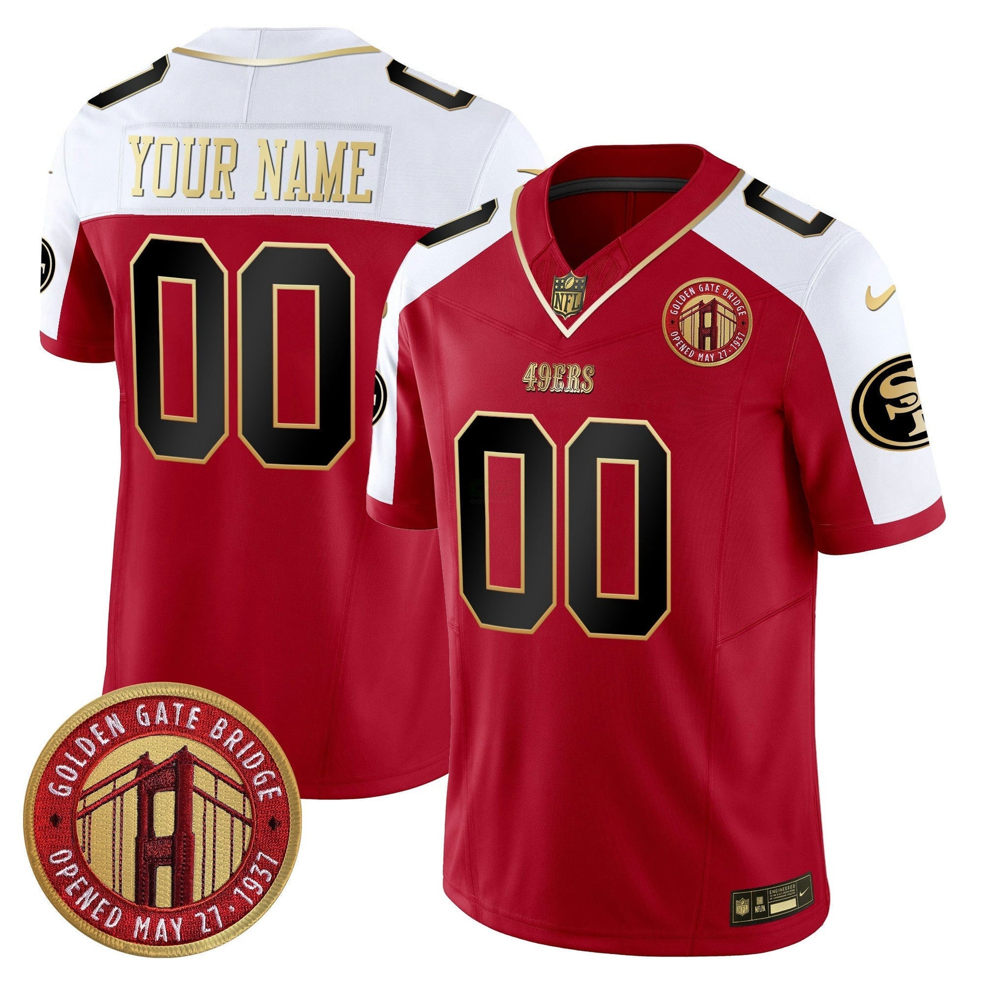 Camisa NFL Golden Gate Bridge Patch Vapor Limited Jersey