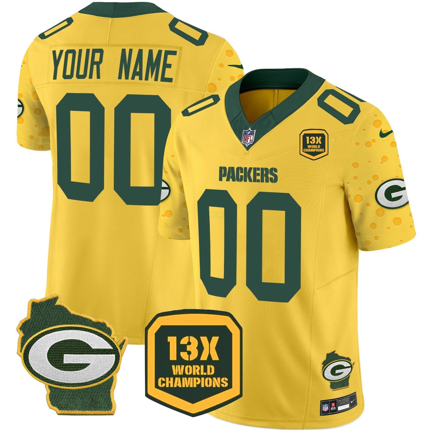 Camisa NFL Green Bay 2025 Cheese Vapor Limited Jersey