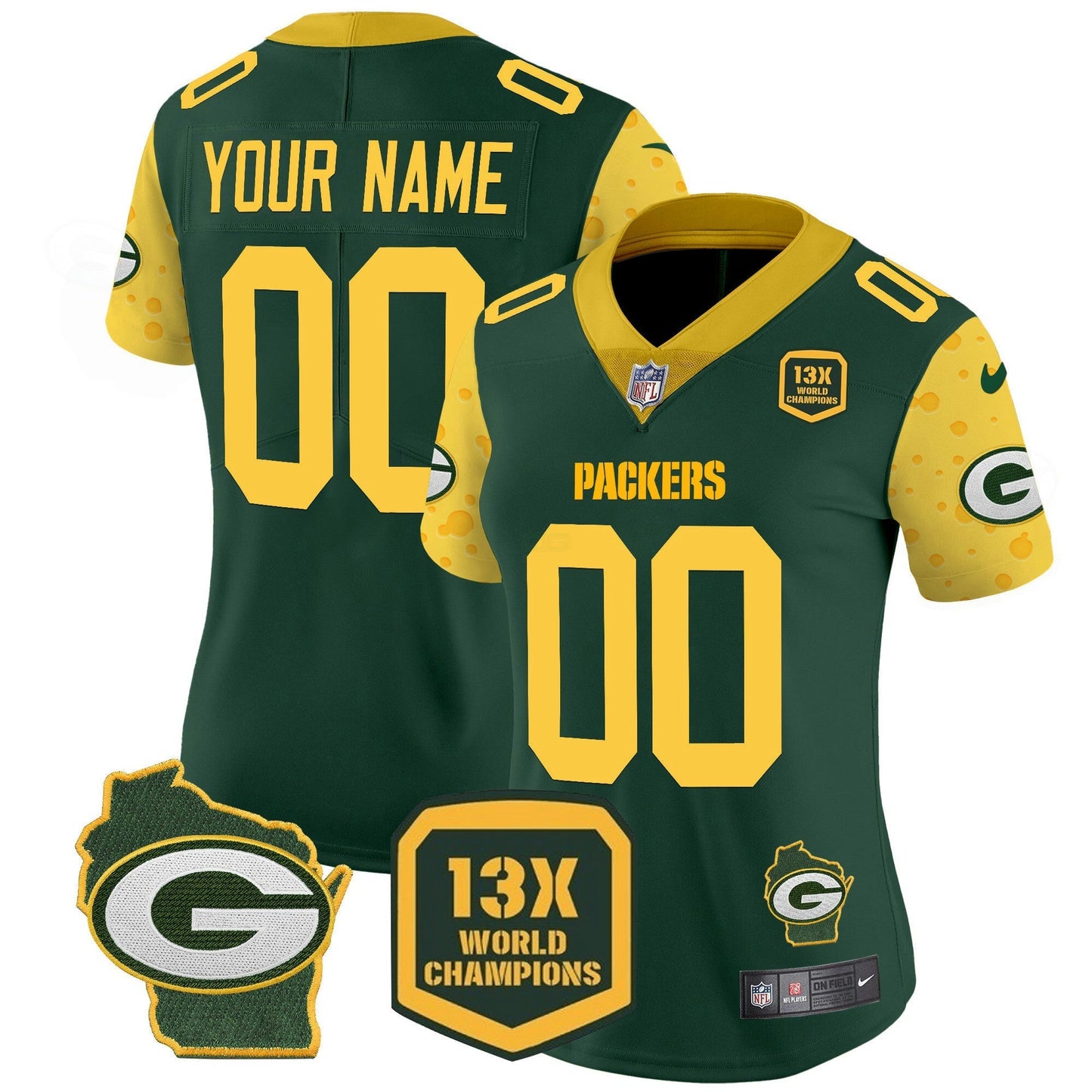 Camisa NFL Green Bay 2025 Cheese Vapor Limited Jersey
