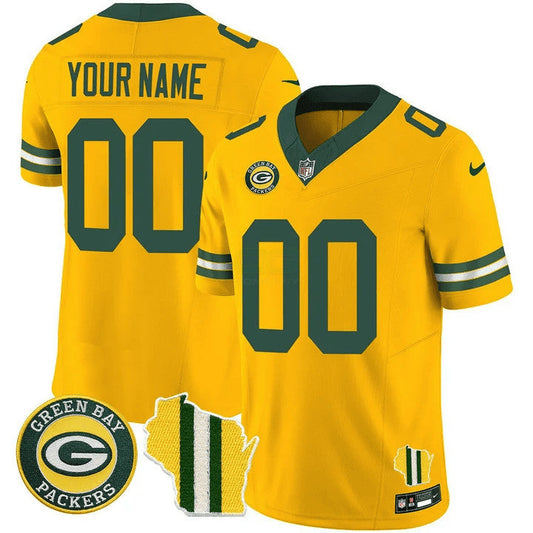 Camisa NFL Green Bay Wisconsin State Patch Vapor Limited Jersey