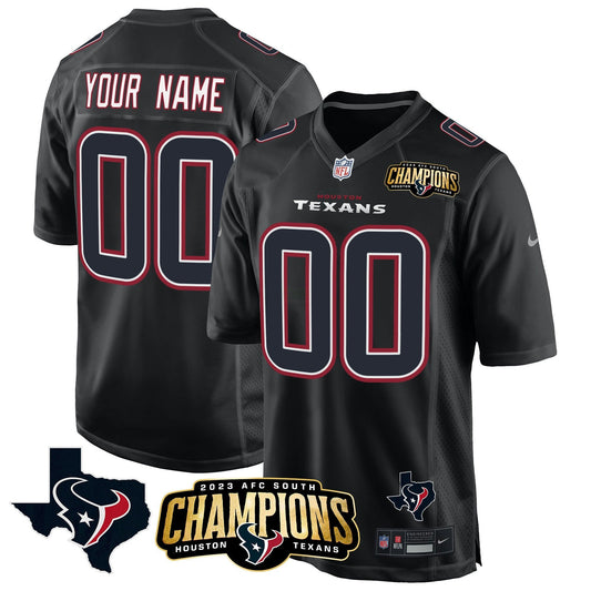 Camisa NFL Houston 2023 AFC South Champions Patch Game Jersey