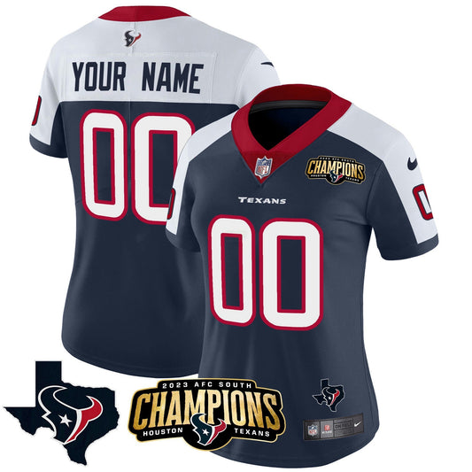 Camisa NFL Houston 2023 AFC South Champions Patch Vapor Jersey