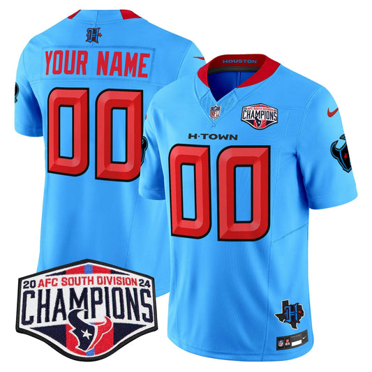 Camisa NFL Houston 2024 AFC South Division Champions Patch Vapor Limited Jersey