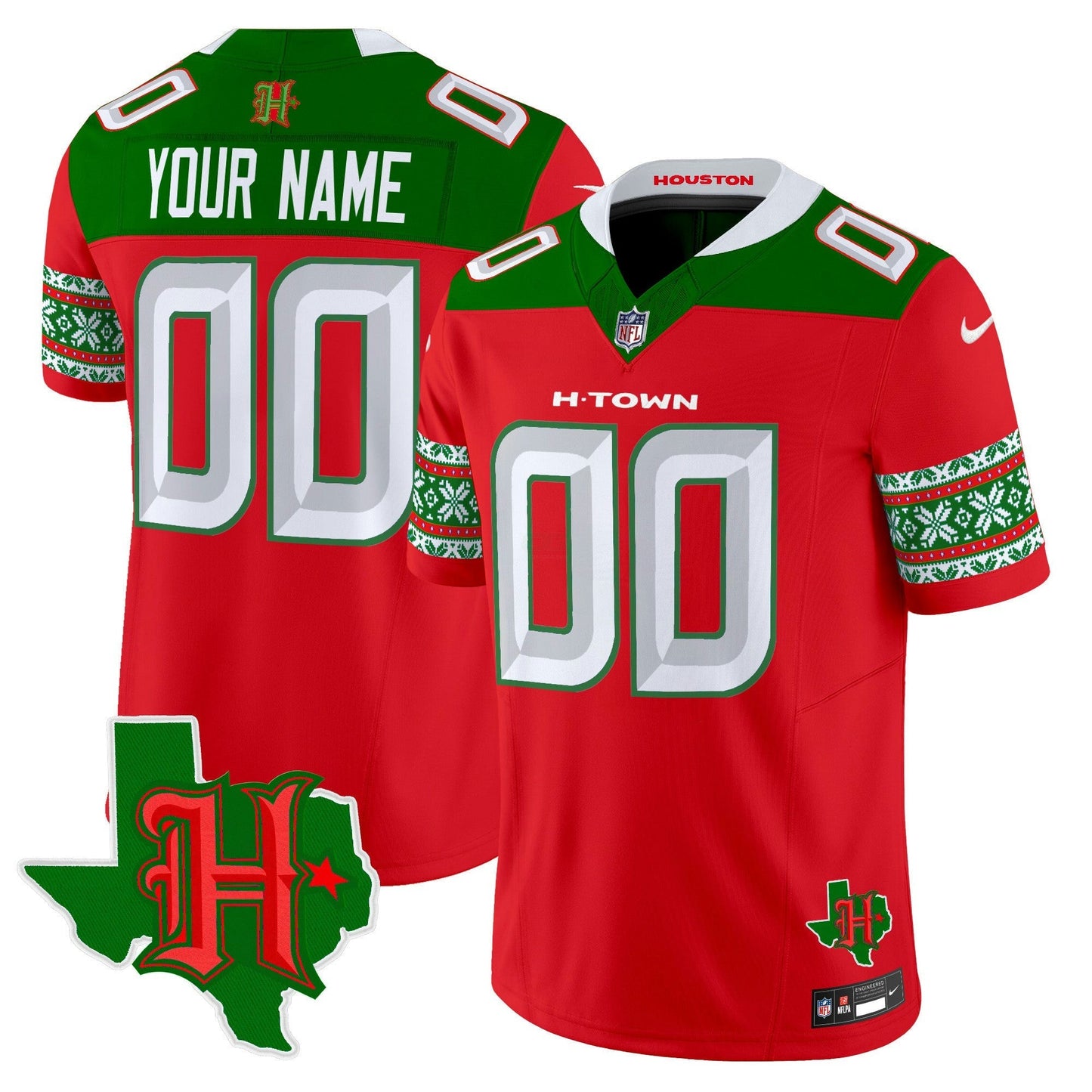 Camisa NFL Houston 2024 Christmas Vapor Limited Jersey
