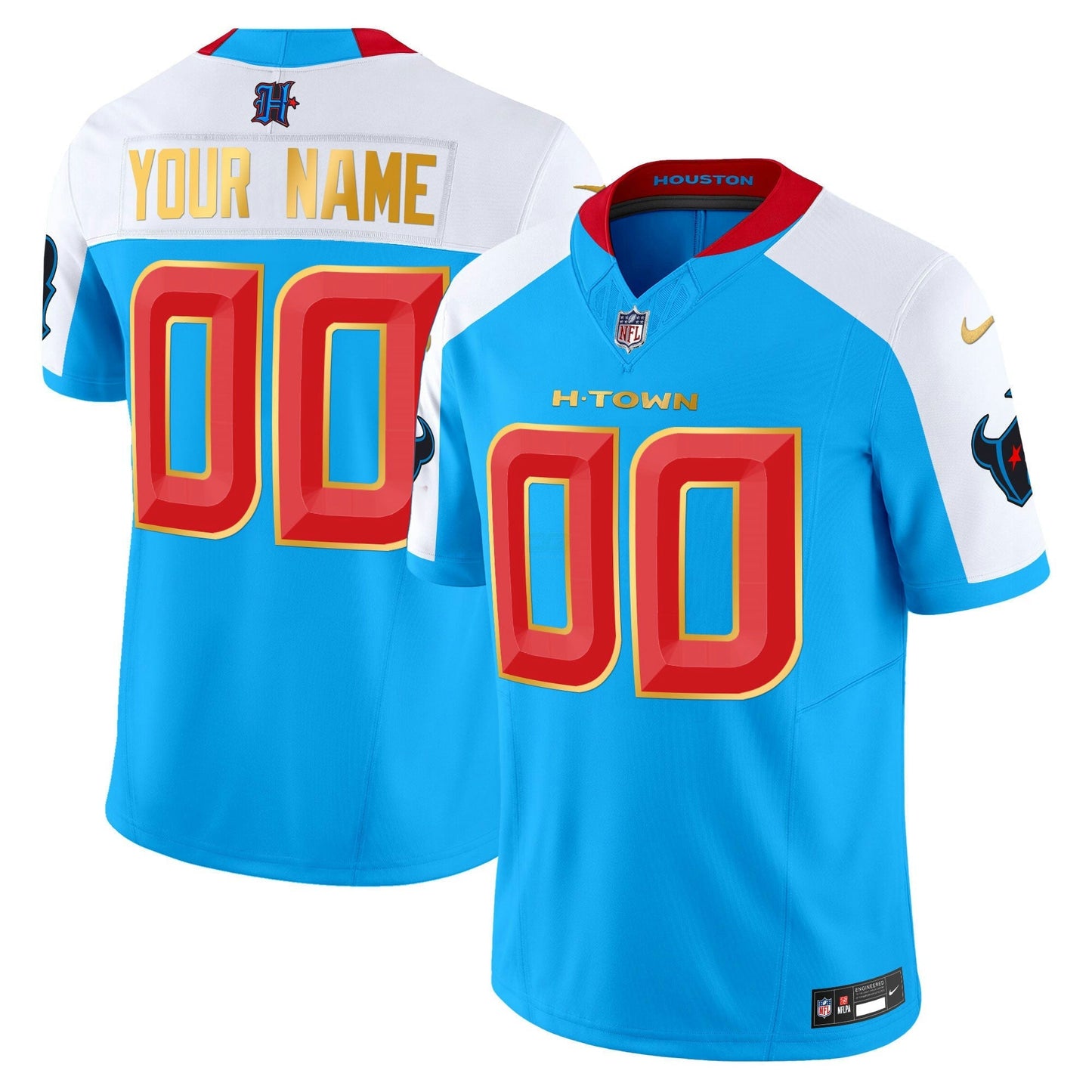 Camisa NFL Houston 2024 Dourada Trim Vapor Limited Jersey