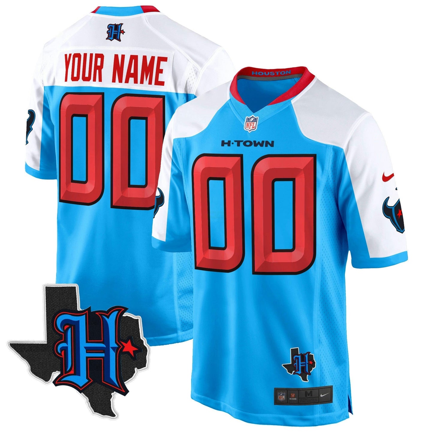 Camisa NFL Houston 2024 Texas Patch Game Jersey