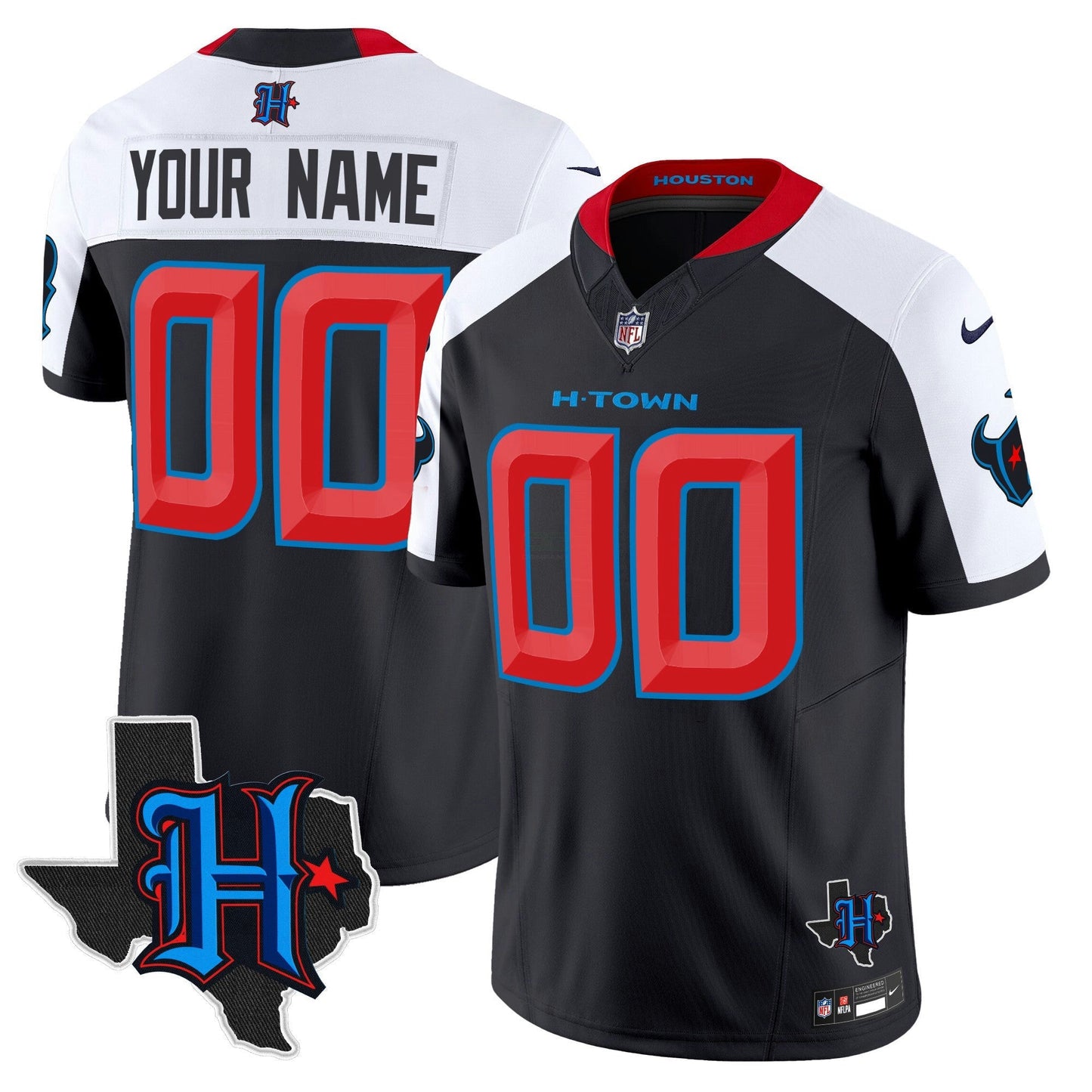 Camisa NFL Houston 2024 Texas Patch Vapor Limited Jersey
