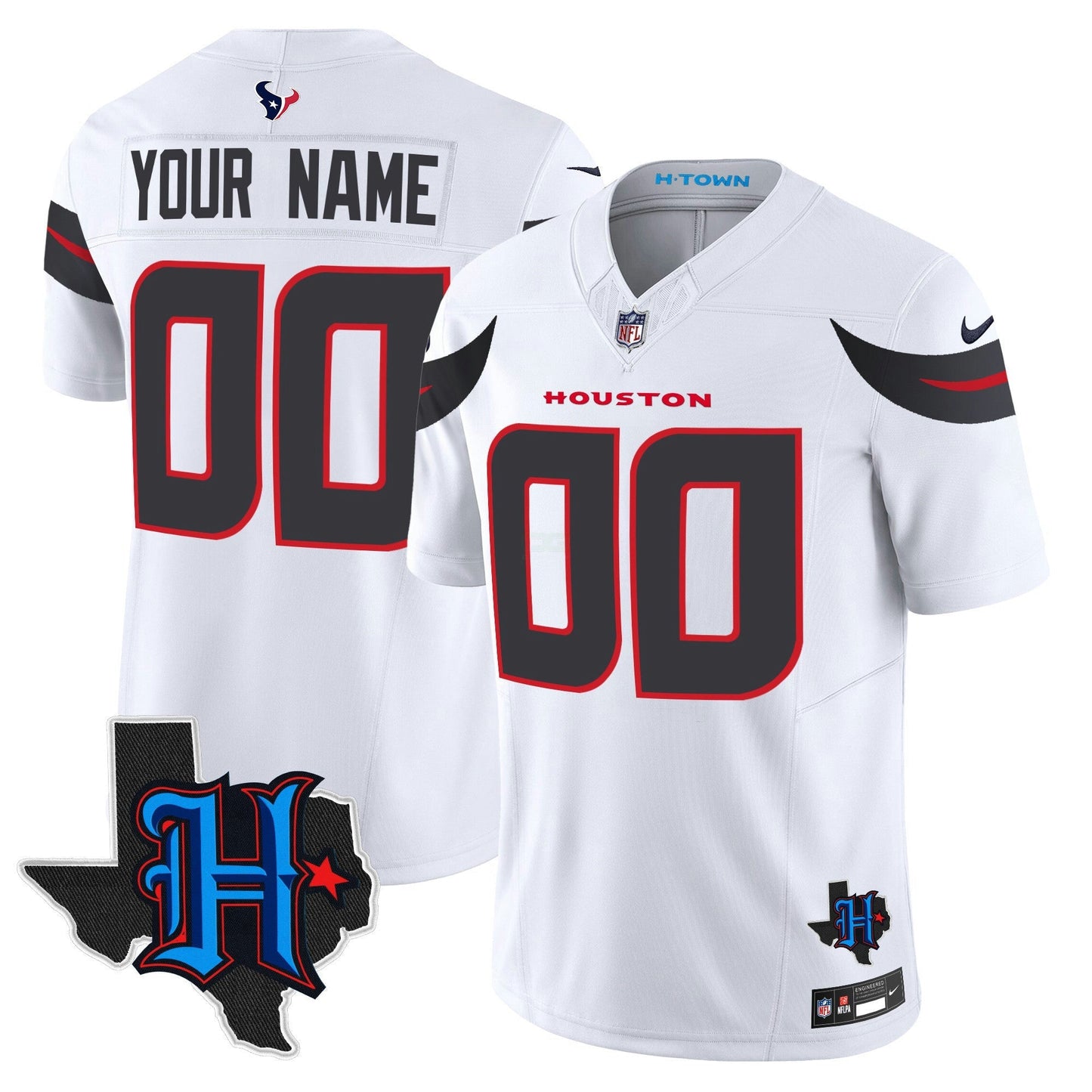 Camisa NFL Houston 2024 Texas Patch Vapor Limited Jersey