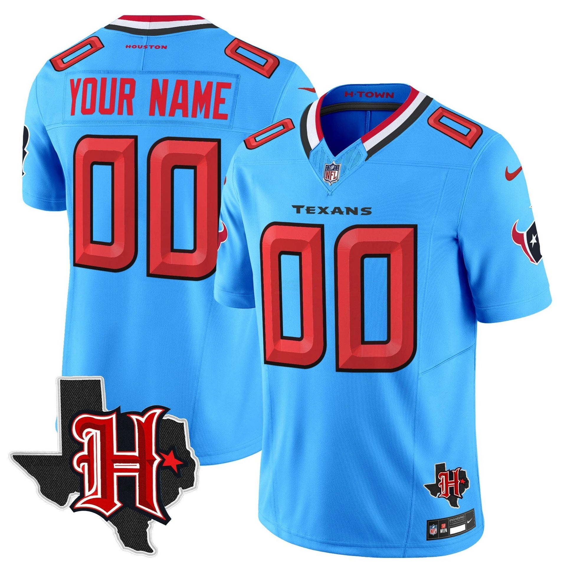Camisa NFL Houston 2024 Texas Patch Vapor Limited Jersey V5