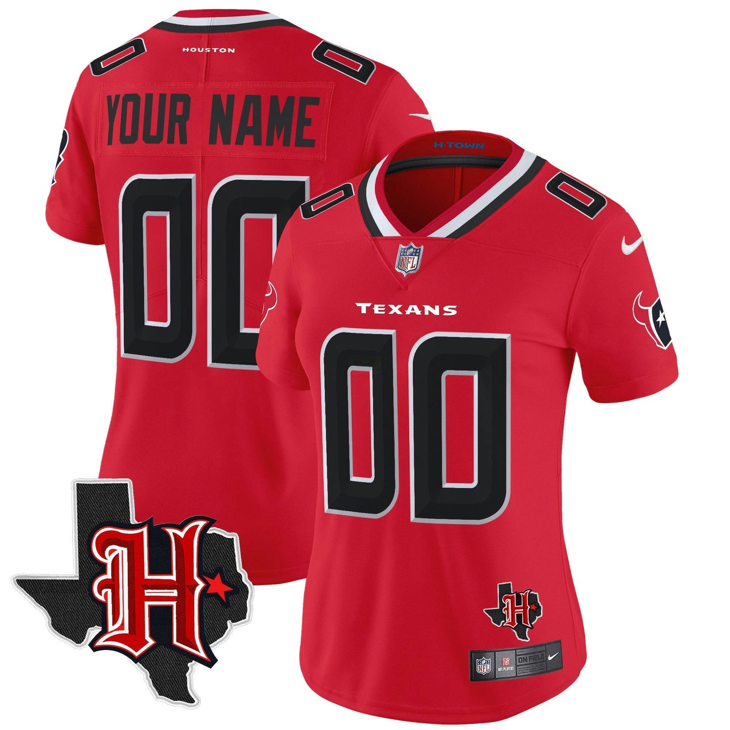 Camisa NFL Houston 2024 Texas Patch Vapor Limited Jersey V5