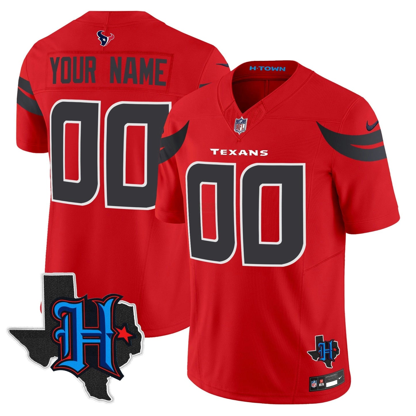 Camisa NFL Houston 2025 Texas Patch Vapor Limited Jersey V2