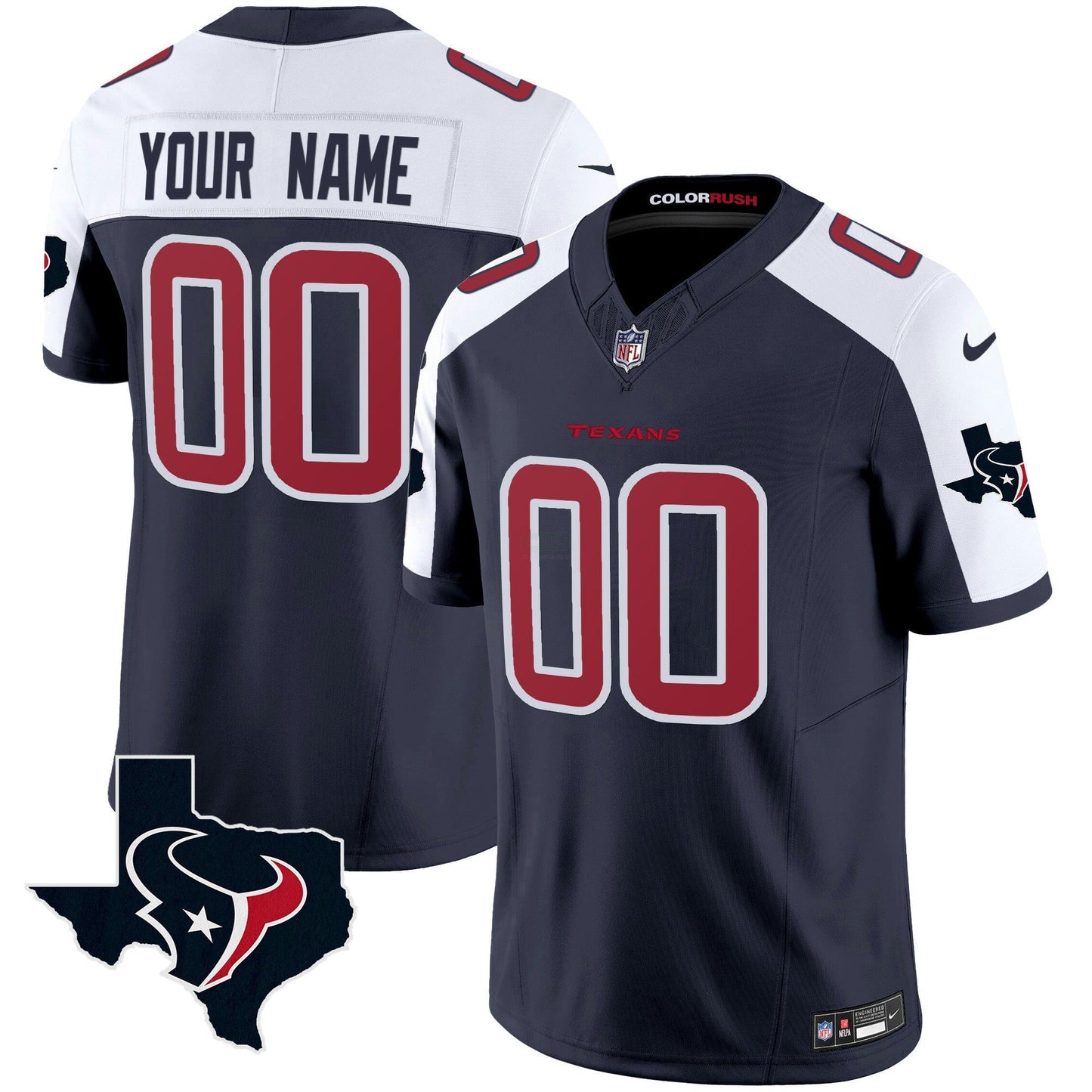 Camisa NFL Houston Color Rush Legend Vapor Jersey V2