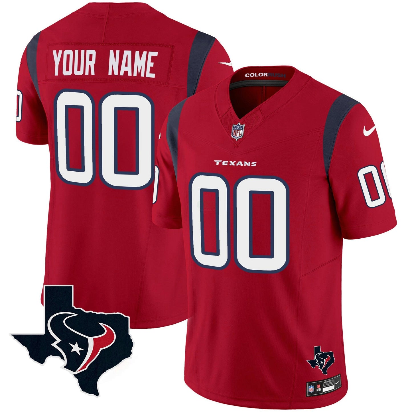 Camisa NFL Houston Color Rush Legend Vapor Jersey V2