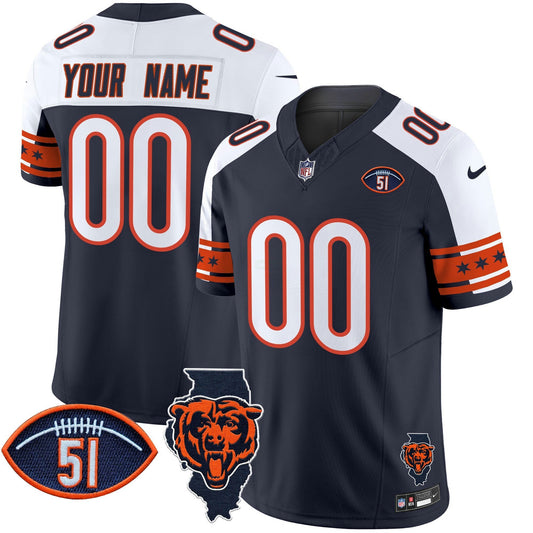 Camisa NFL Illinois & Dick Butkus Patch Vapor Limited Jersey