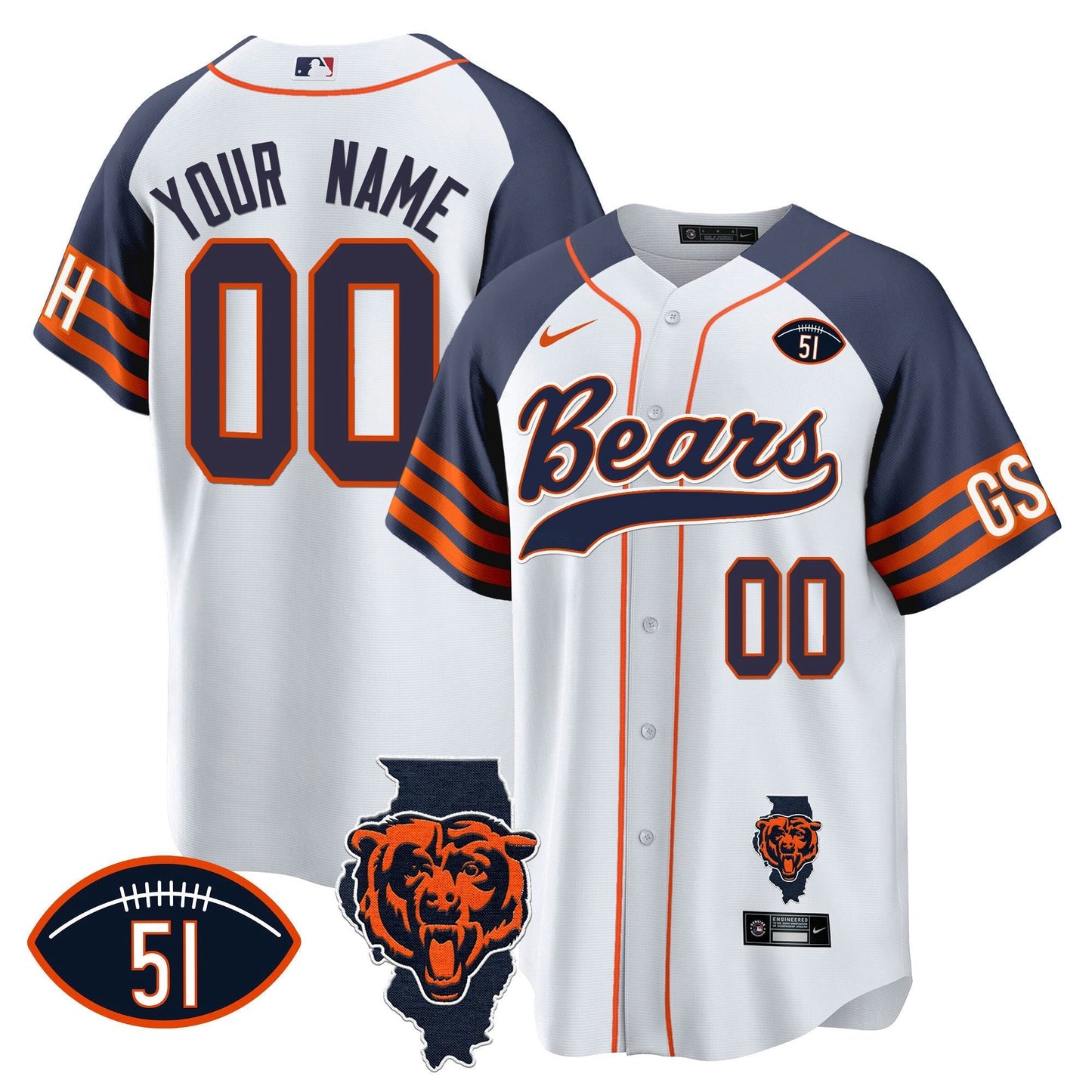 Camisa NFL Illinois Patch Jersey