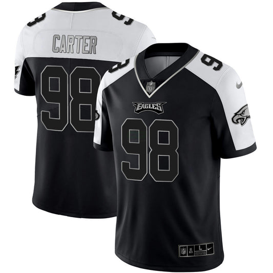 Camisa NFL Jalen Carter Philadelphia Alternativa Preta Prata Jersey - Alternativa