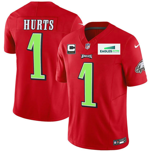 Camisa NFL Jalen Hurts Philadelphia Practice Training Red Jersey - Vermelha