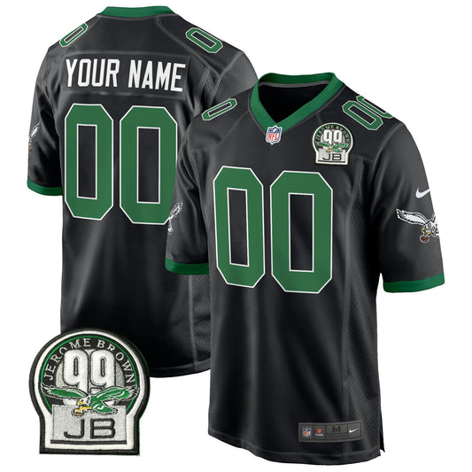 Camisa NFL Jerome Brown Patch Kelly Green Game Jersey