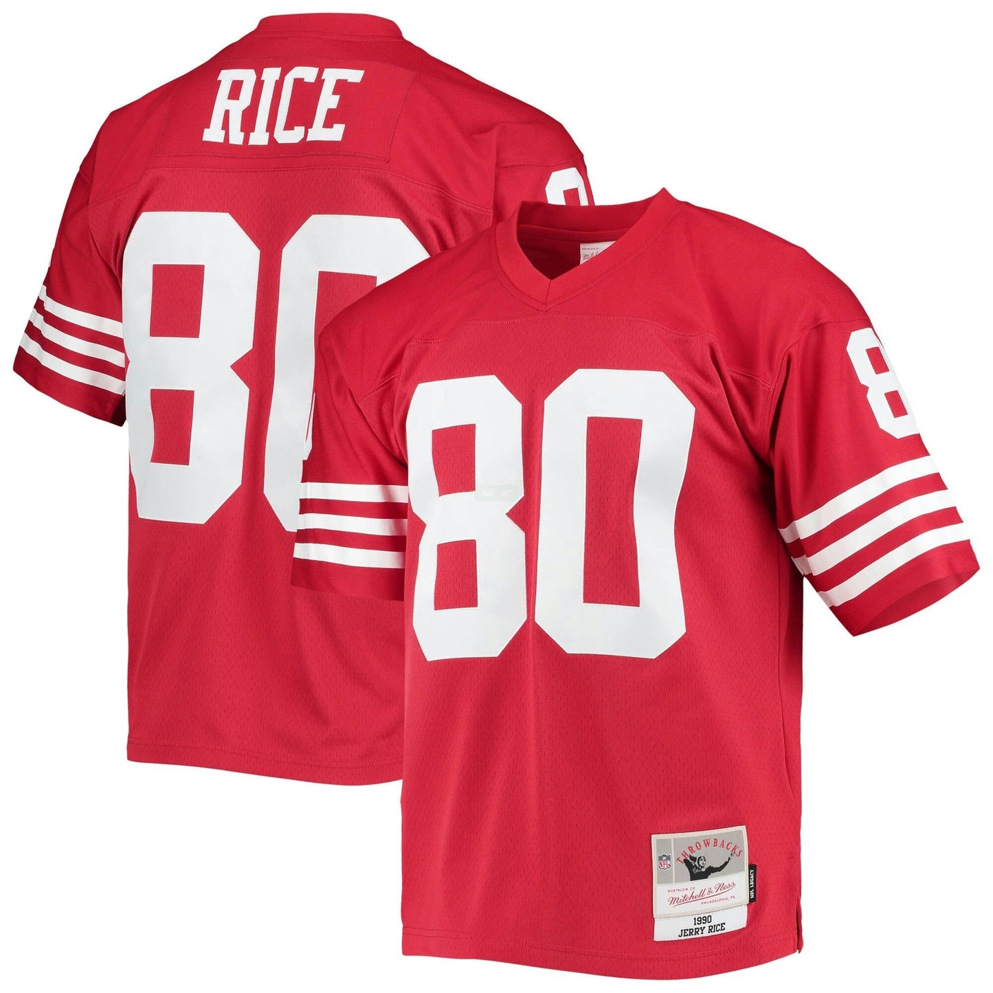 Camisa NFL Jerry Rice San Francisco 1990 Retired Scarlet Jersey - Vermelha