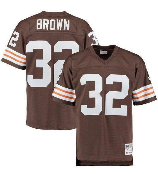 Camisa NFL Jim Brown Cleveland 1963 Marrom Jersey - Marrom