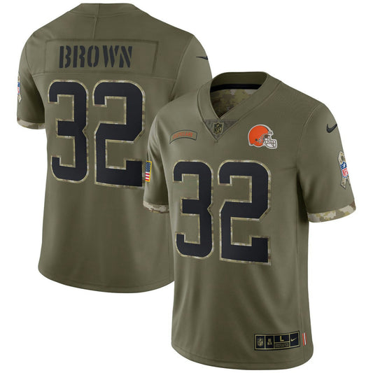 Camisa NFL Jim Brown Cleveland Salute To Service Jersey - Salute To Service