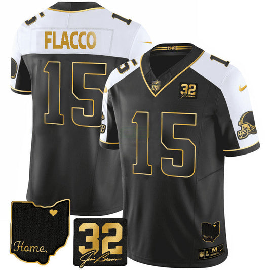 Camisa NFL Joe Flacco Cleveland Gold Vapor Jersey