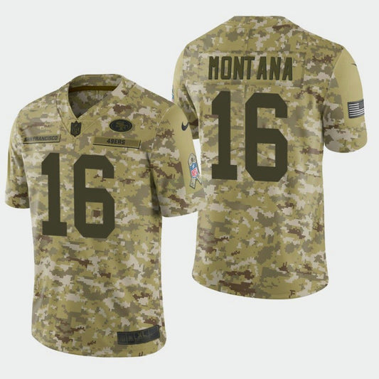 Camisa NFL Joe Montana Salute To Service Camuflada Jersey - Joe Montana