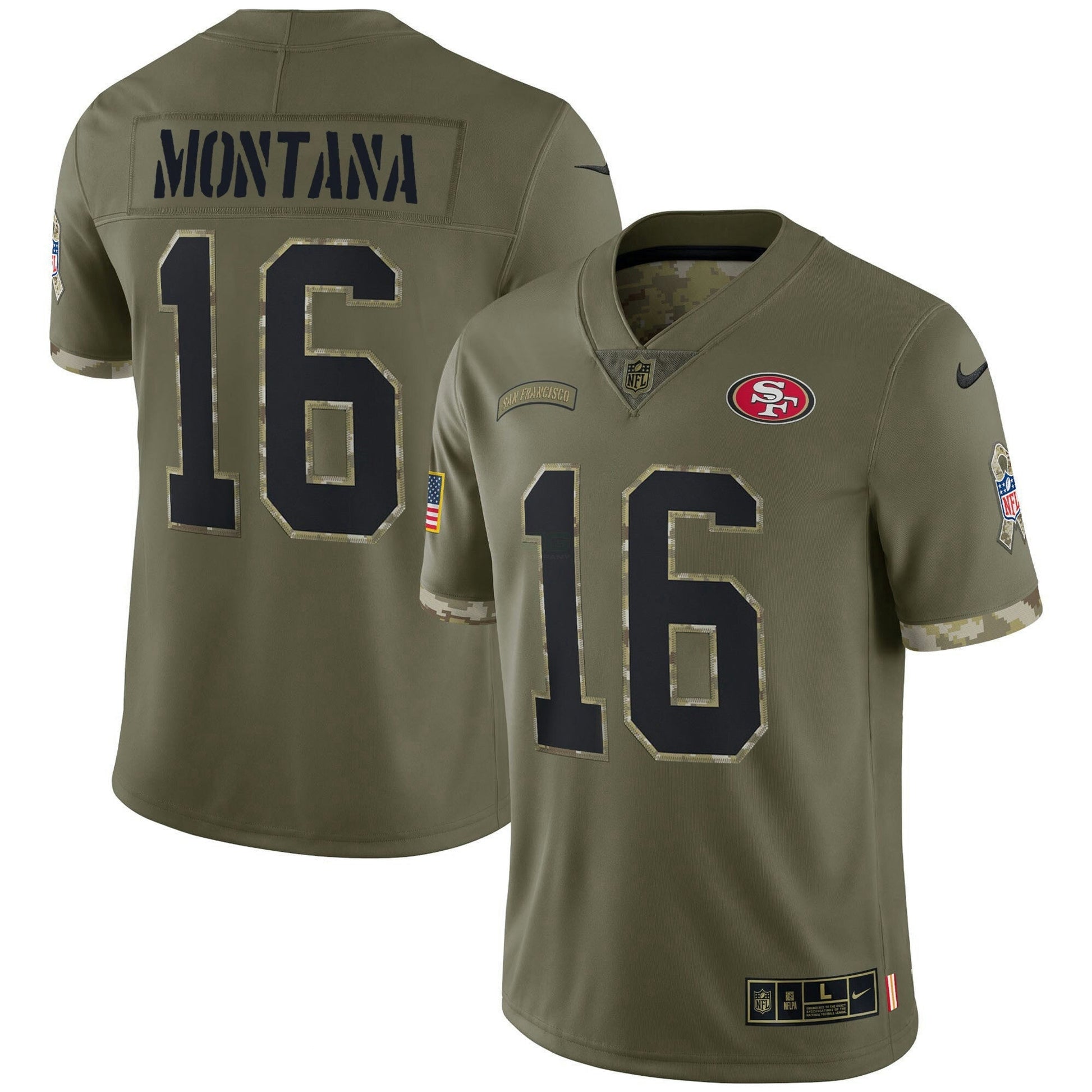 Camisa NFL Joe Montana Salute To Service Jersey - Joe Montana
