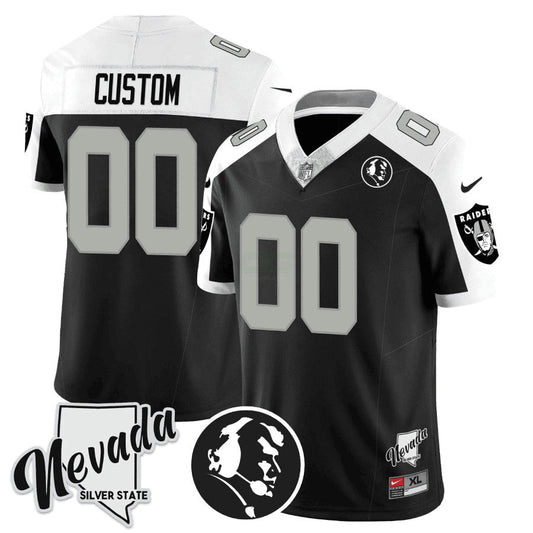 Camisa NFL John Madden Honoring & Nevada Silver State Patch Vapor Jersey