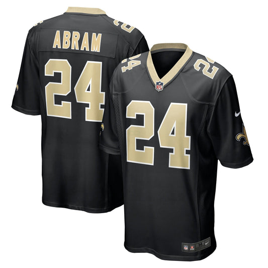 Camisa NFL Johnathan Abram New Orleans Black Jersey - Preta