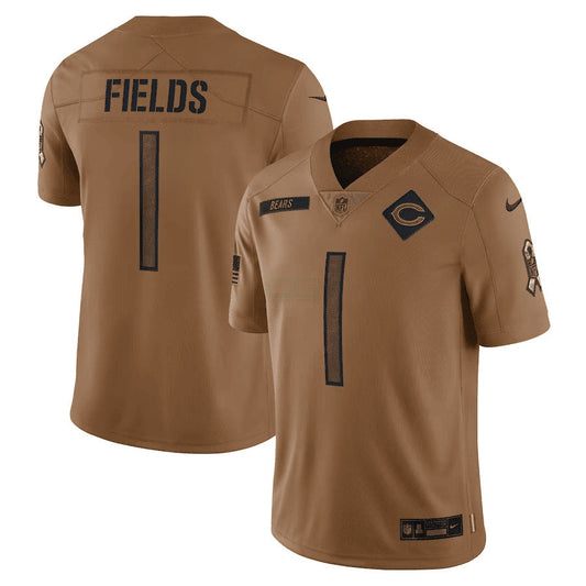 Camisa NFL Justin Fields Chicago 2023 Salute To Service Jersey – Marrom - Marrom