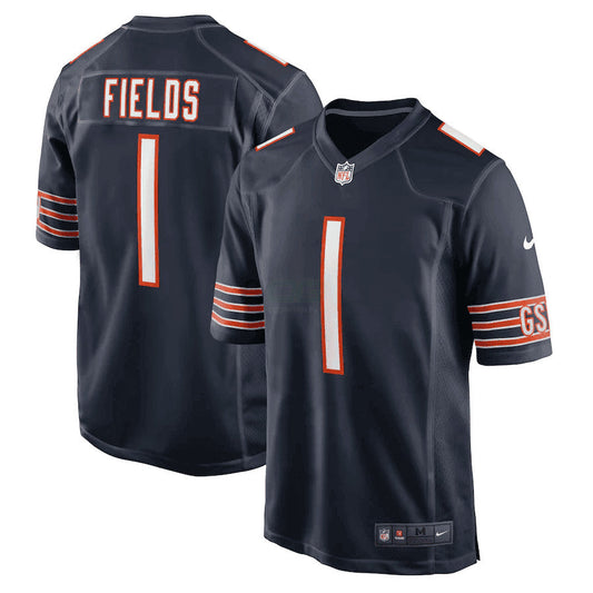 Camisa NFL Justin Fields Chicago GSH Azul Marinho Game Jersey - Azul Marinho