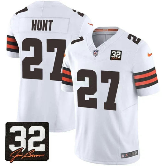 Camisa NFL Kareem Hunt Cleveland Vapor F.U.S.E. Limited Branca Jersey - Branca