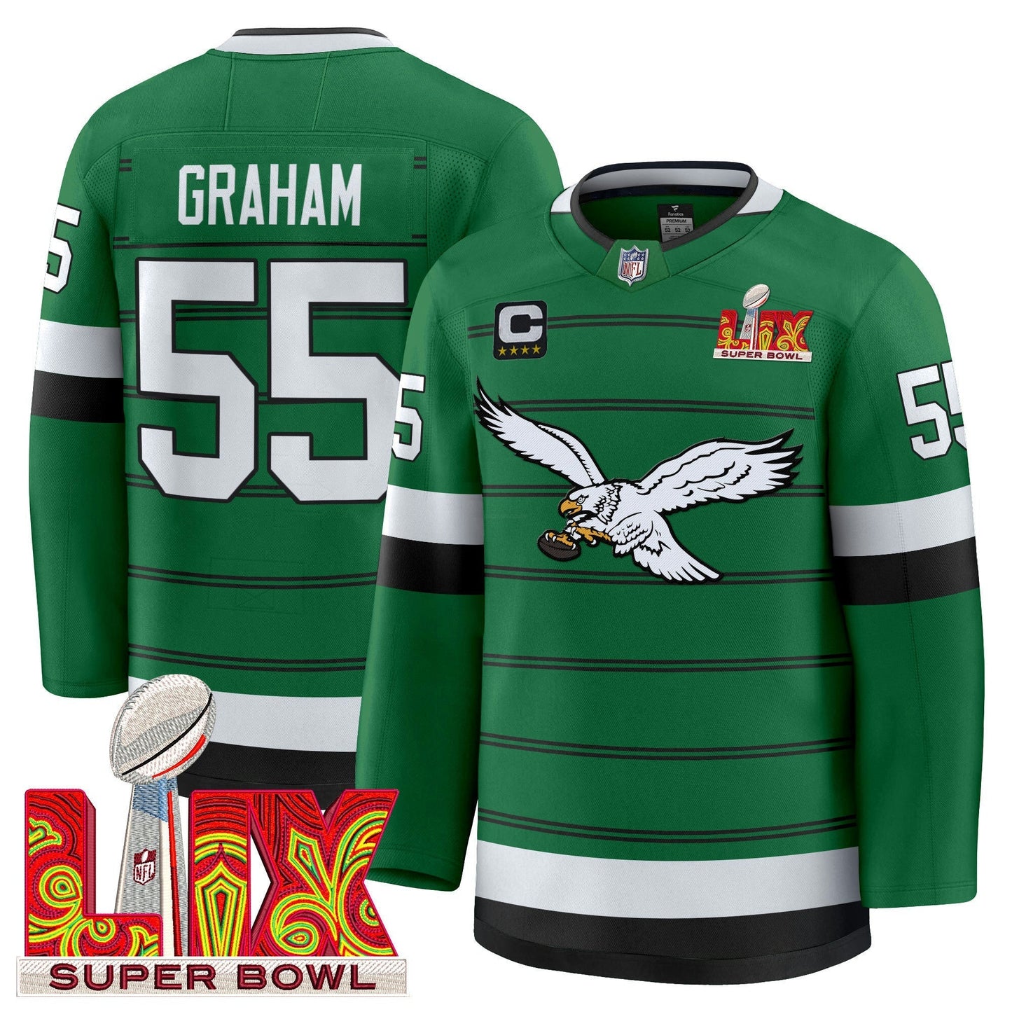 Camisa NFL Kelly Green Hockey Premium Jersey