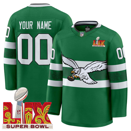 Camisa NFL Kelly Green Hockey Premium Jersey V3 - Custom