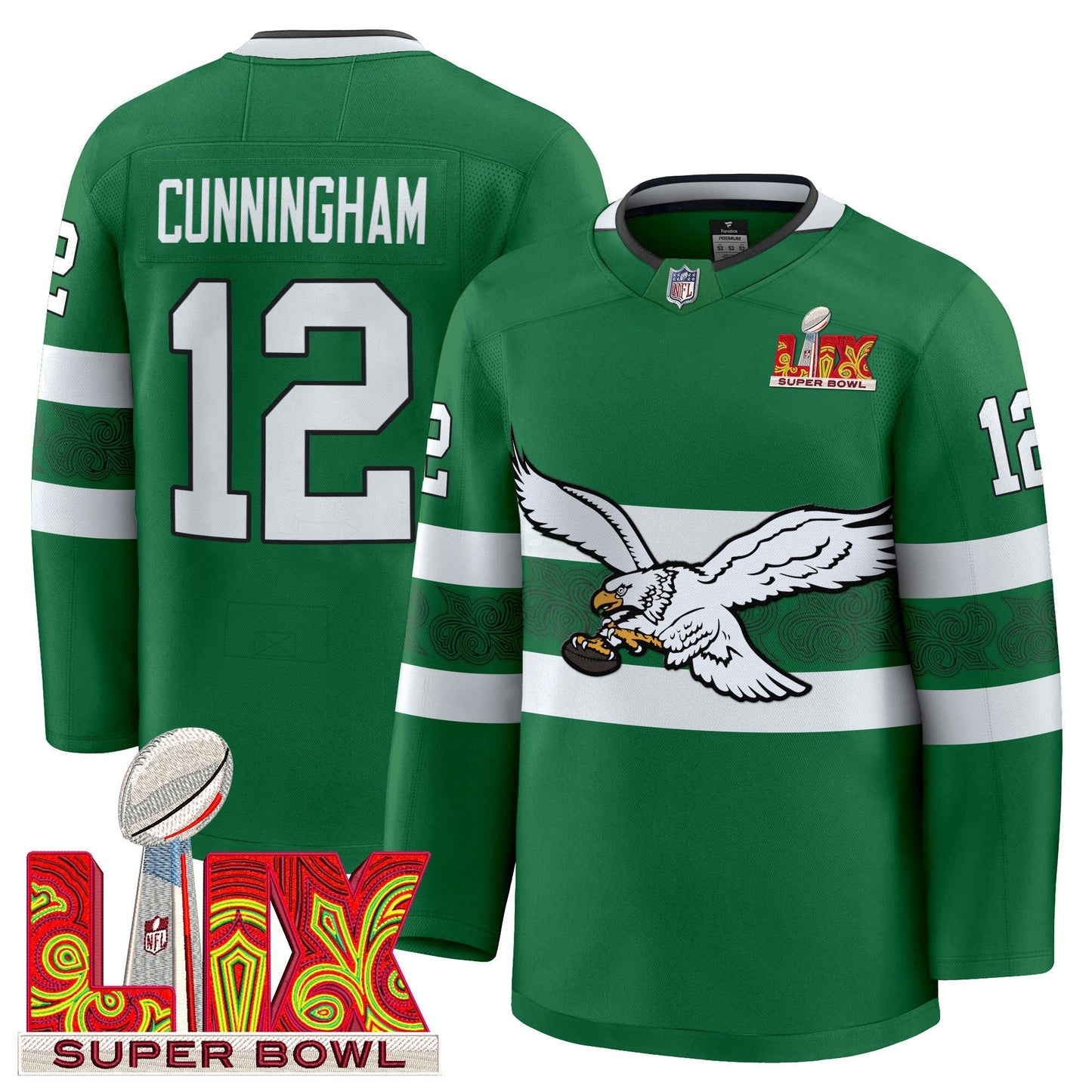 Camisa NFL Kelly Green Hockey Premium Jersey V3