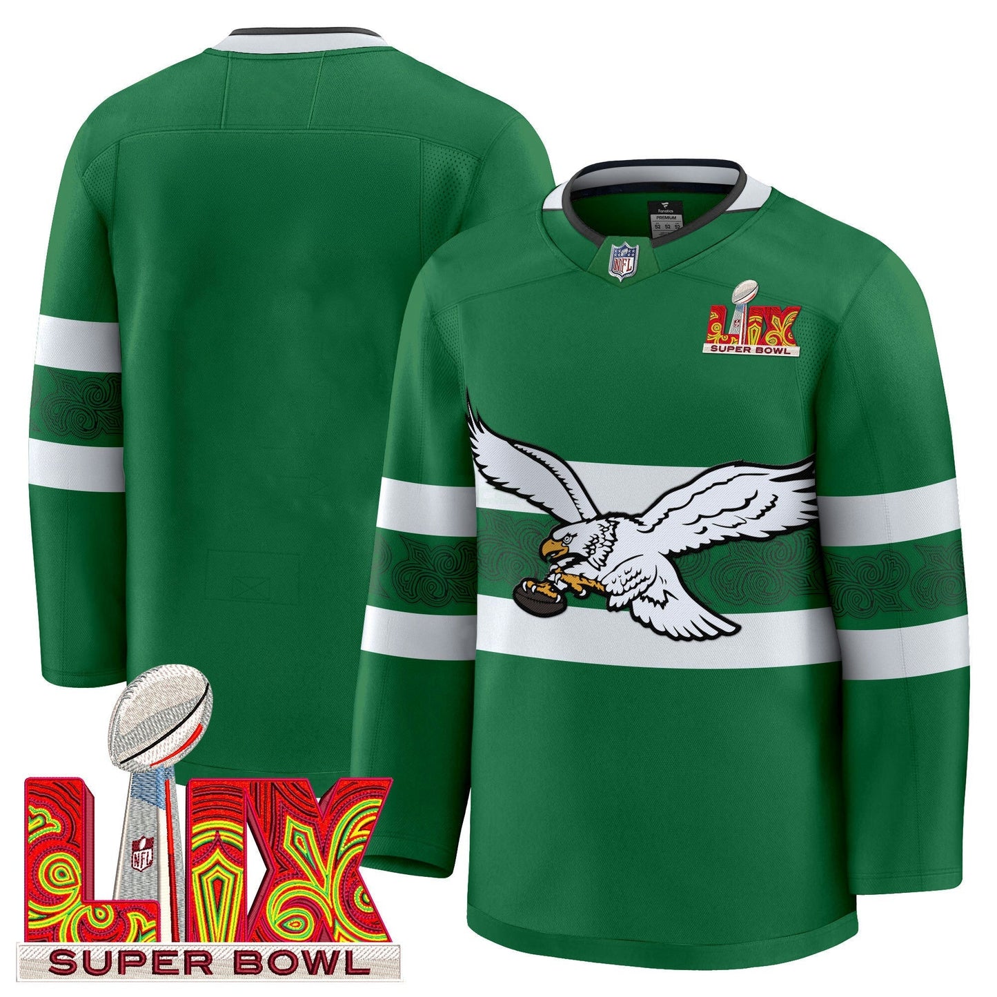 Camisa NFL Kelly Green Hockey Premium Jersey V3