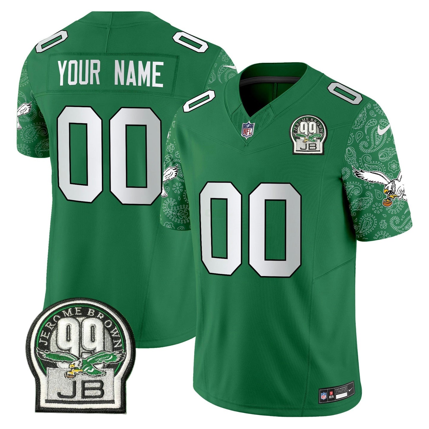 Camisa NFL Kelly Green Vapor Limited Jersey V4