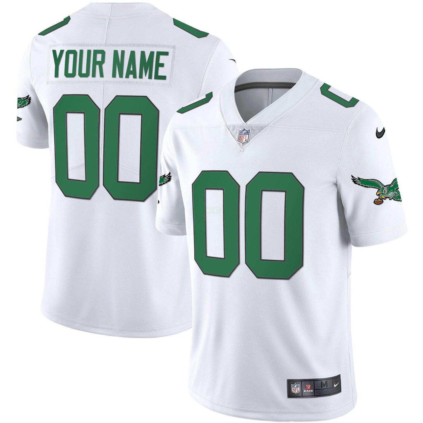 Camisa NFL Kelly Green Vapor Throwback 90s Jersey