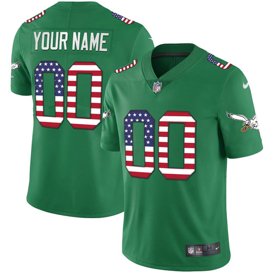 Camisa NFL Kelly Verde Dourada Flag Vapor Jersey