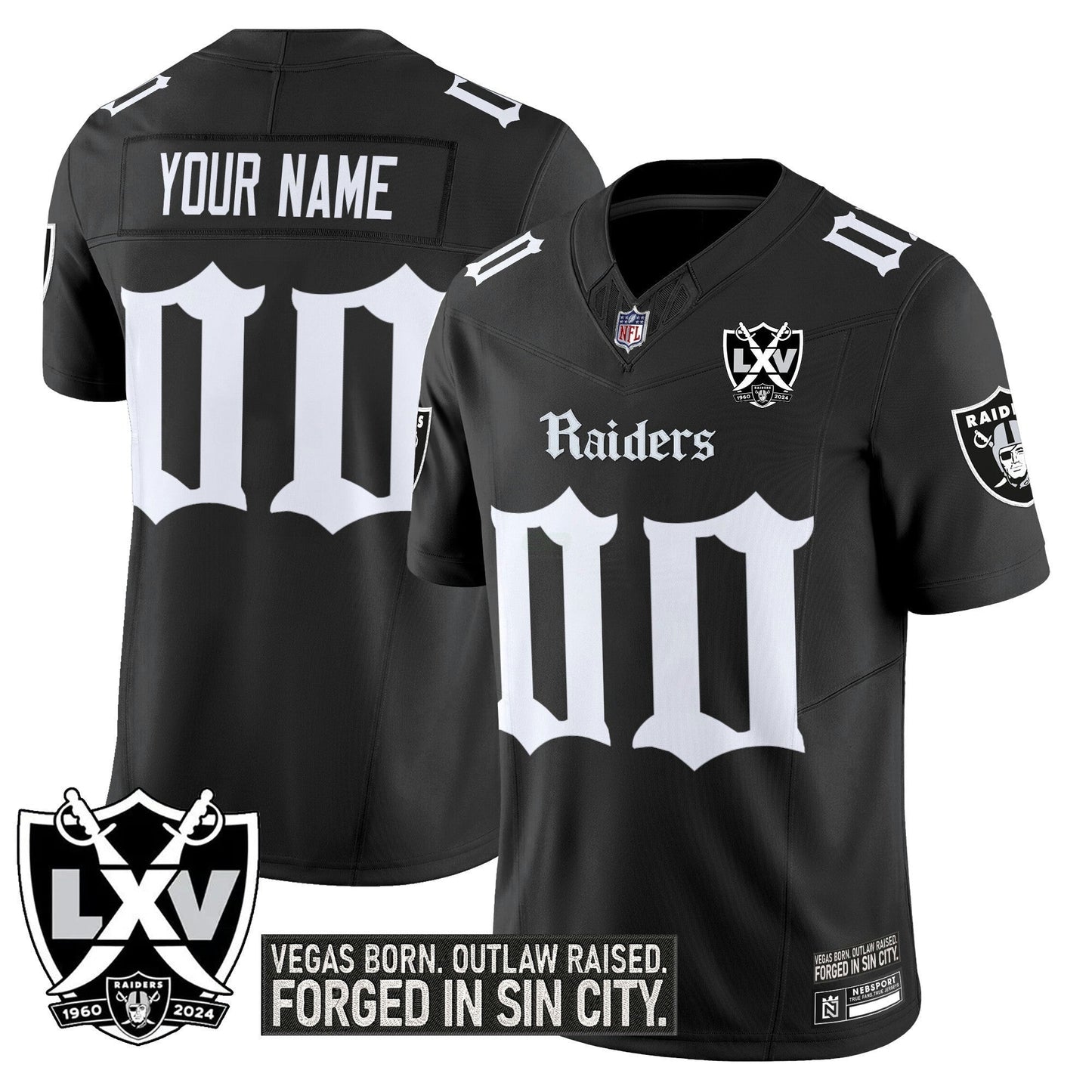 Camisa NFL Las Vegas ‘Gothic Sin City Shadows Edition’ Vapor Limited Jersey