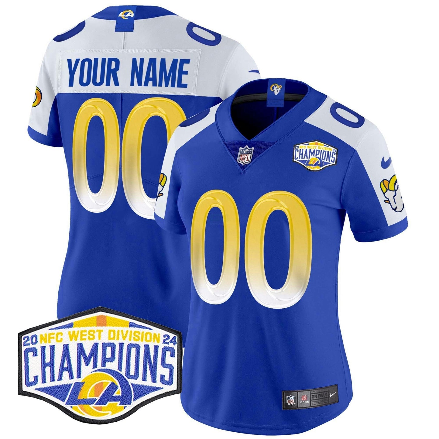 Camisa NFL Los Angeles 2024 NFC West Division Champions Vapor Limited Jersey